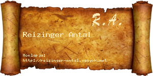 Reizinger Antal névjegykártya